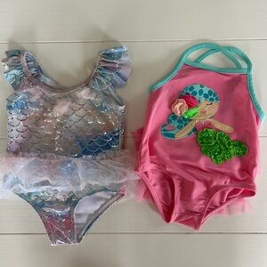 Baby Mermaid and Pink Swimsuit Set